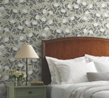 Peonies Grey by Rifle Paper Co. Floral Premium Peel + Stick Wallpaper – York Wallcoverings PSW1688RL