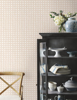 Daisy Gingham Blush by Rifle Paper Co. Floral Check Premium Peel & Stick Wallpaper – York Wallcoverings PSW1690RL