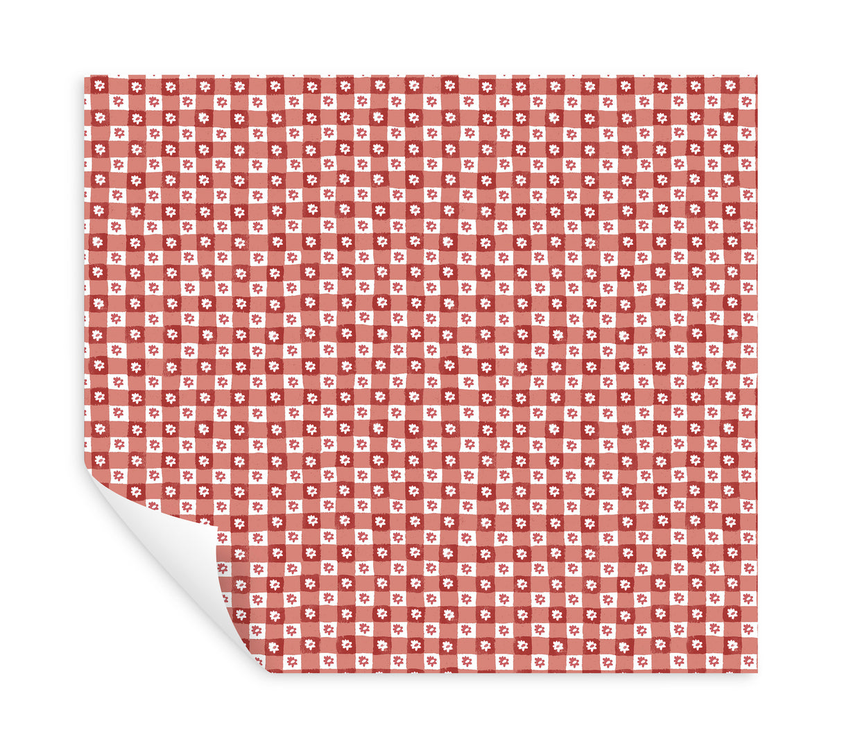 Daisy Gingham Red by Rifle Paper Co. Premium Peel + Stick Wallpaper – York Wallcoverings PSW1691RL