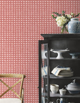 Daisy Gingham Red by Rifle Paper Co. Premium Peel + Stick Wallpaper – York Wallcoverings PSW1691RL