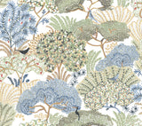 Everbloom Forest Butter Botanical Peel and Stick Wallpaper by York Wallcoverings - PSW1695RL
