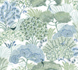 Everbloom Forest Green Botanical Peel and Stick Wallpaper by York Wallcoverings - PSW1697RL