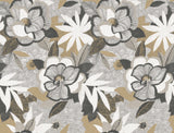 Fantasium Black Floral Peel and Stick Wallpaper by York Wallcoverings PSW1698RL - Bohemian Botanical Floral Pattern in Brown, Grey, and Black