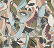Fauvist Flock Plum Abstract Peel and Stick Wallpaper by York Wallcoverings PSW1709RL