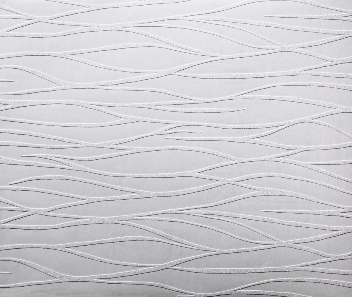Organic Waves Paintable White Wallpaper with Textured Wave Motif - York PT9418