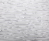 Organic Waves Paintable White Wallpaper with Textured Wave Motif - York PT9418