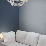 Organic Waves Paintable White Wallpaper with Textured Wave Motif - York PT9418