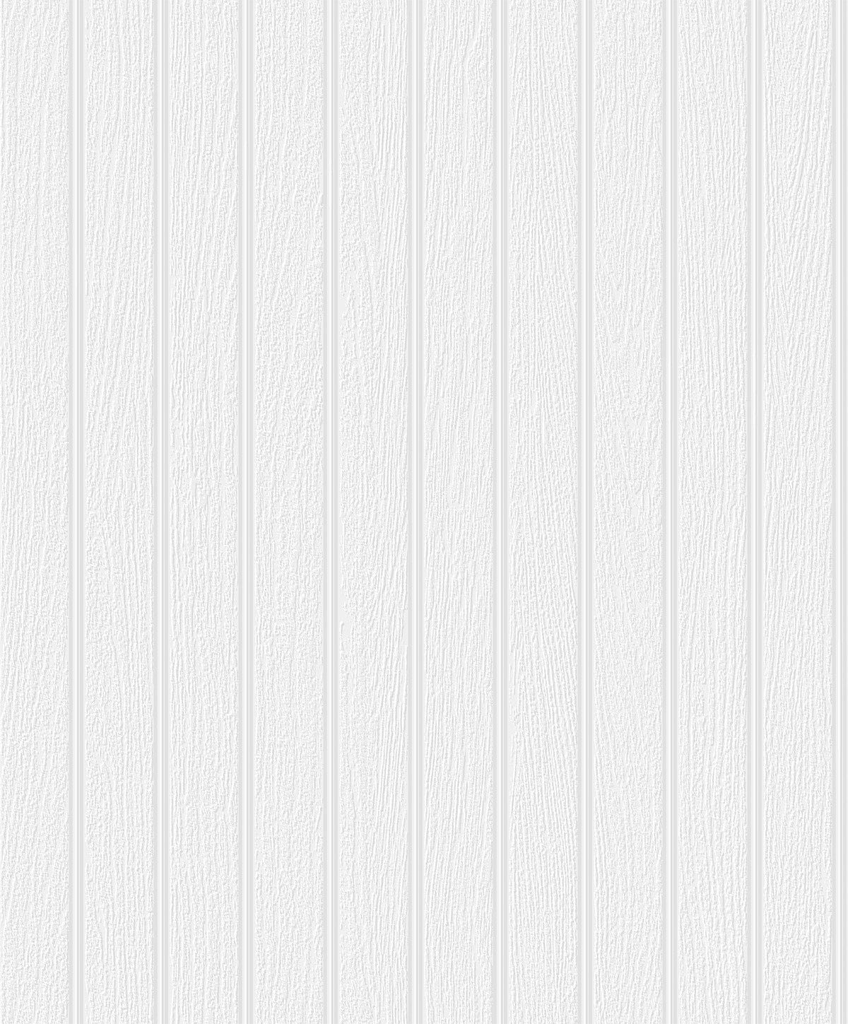White faux beadboard paintable wallpaper with vertical panel texture