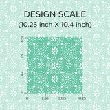 Floral Geo Green by InHome Peel and Stick Geometric Floral Pattern Wallpaper Single Roll 20.5 in Wide x 18 ft Long Coverage 30.8 sq ft - PWS4802