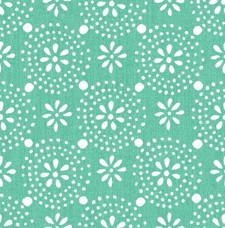 Floral Geo Green Peel and Stick Wallpaper by InHome - PWS4802