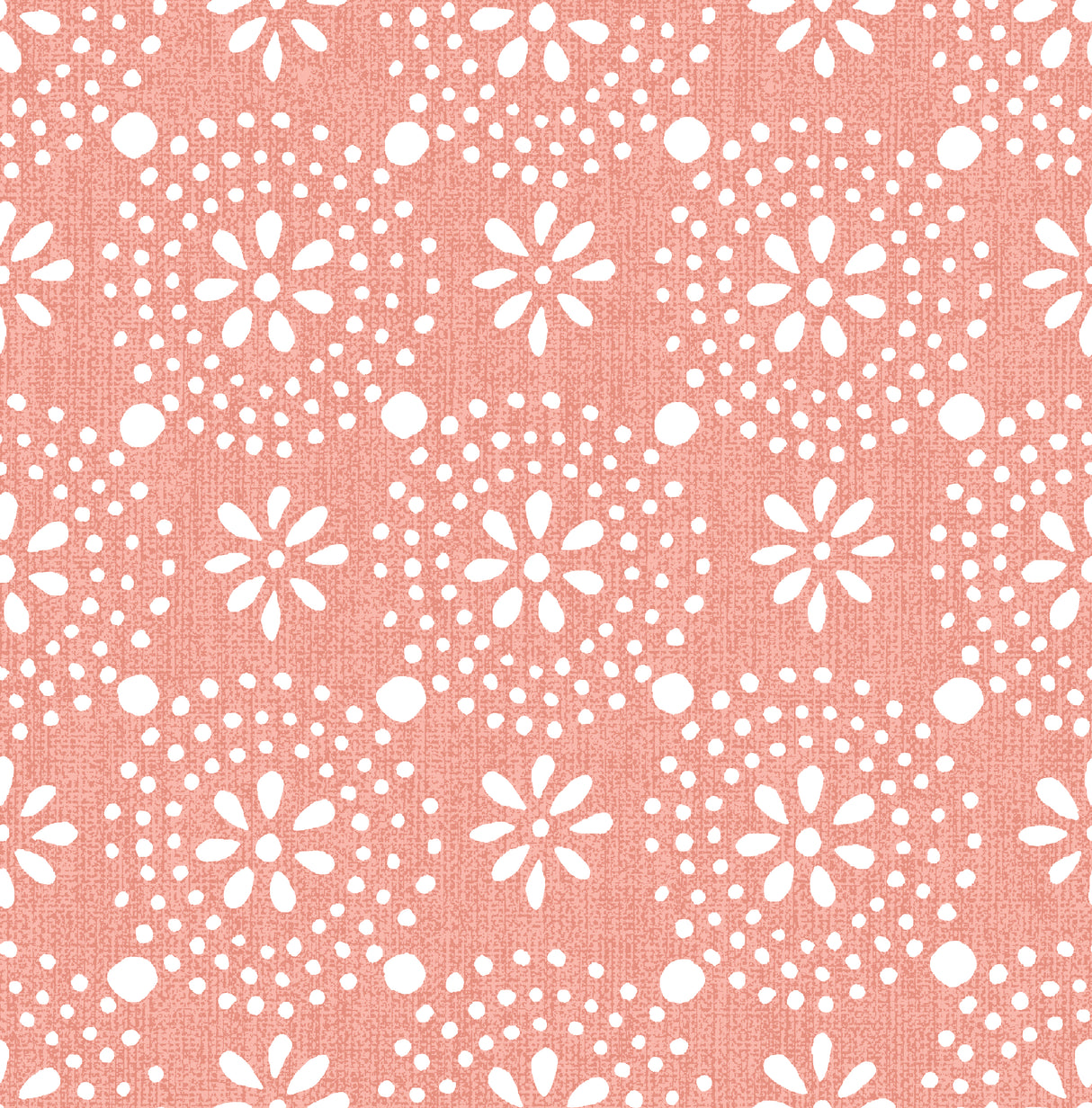 Floral Geo Coral Peel and Stick Wallpaper by InHome WallPops - PWS4803