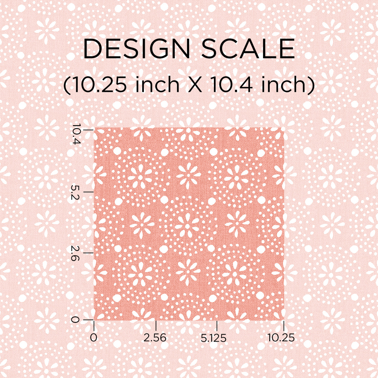 Floral Geo Coral by InHome Peel and Stick Wallpaper White Geometric Floral and Dot Pattern on Coral Pink Background WallPops - PWS4803