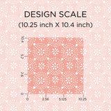 Floral Geo Coral by InHome Peel and Stick Wallpaper White Geometric Floral and Dot Pattern on Coral Pink Background WallPops - PWS4803