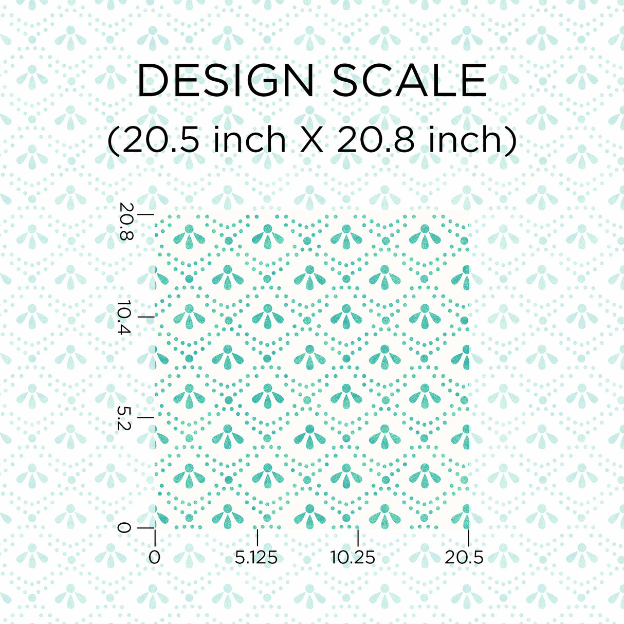 Tonal Scallop Teal Peel and Stick Wallpaper by InHome WallPops Collection, 20.5 in x 18 ft, Straight Match, Covers About 30.8 Sq Ft, PWS4805