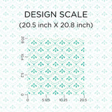 Tonal Scallop Teal Peel and Stick Wallpaper by InHome WallPops Collection, 20.5 in x 18 ft, Straight Match, Covers About 30.8 Sq Ft, PWS4805