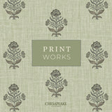 Hollyhock Rust and Beige by Chesapeake Non Woven Floral Crest Wallpaper - Brewster Home Fashions 4148-27420-Sample