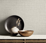 Harvest Twine Pebble by Raffia Faux Weave Vinyl Wallpaper – Seabrook Designs RA40106