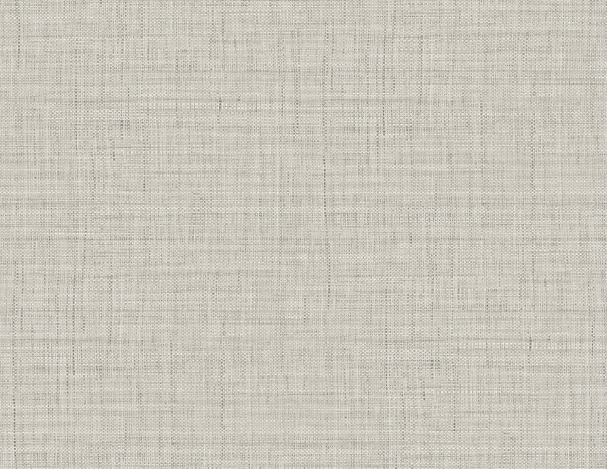 Seabrook Designs Harvest Twine wallpaper in Pebble, a cool neutral faux weave texture with a matte finish.