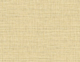 Honey-colored faux weave wallpaper with a matte textured look