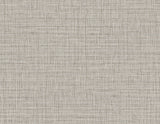 Close-up of Harvest Twine faux weave wallpaper in Fog (cool neutral gray-beige).