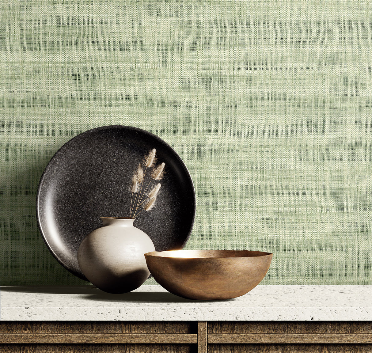 Harvest Twine Sea Grass by Raffia Faux Weave Vinyl Wallpaper – Seabrook Designs RA40133