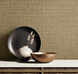 Harvest Twine Brown by Raffia Faux Weave Vinyl Wallpaper – Seabrook Designs RA40134