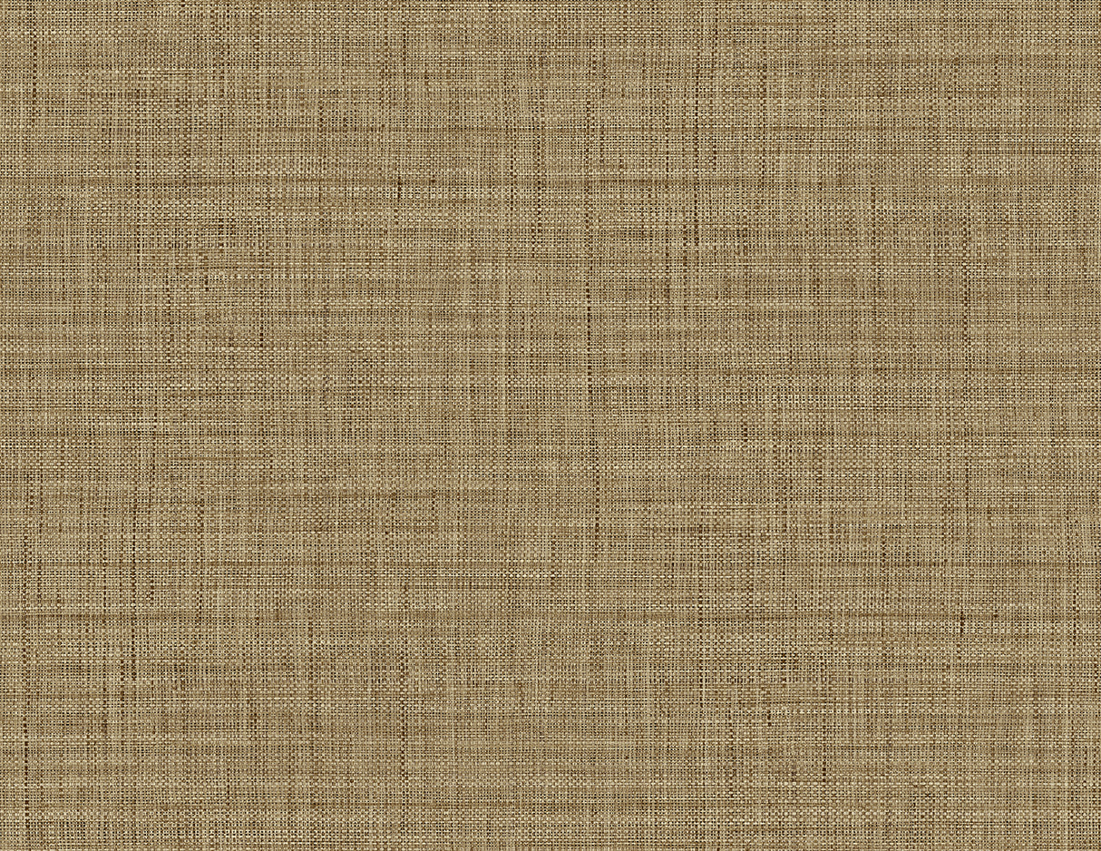 Harvest Twine brown faux weave wallpaper with a matte, woven texture look