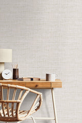 Wild Bind Marshmallow by Raffia Faux Weave Vinyl Wallpaper – Seabrook Designs RA40308
