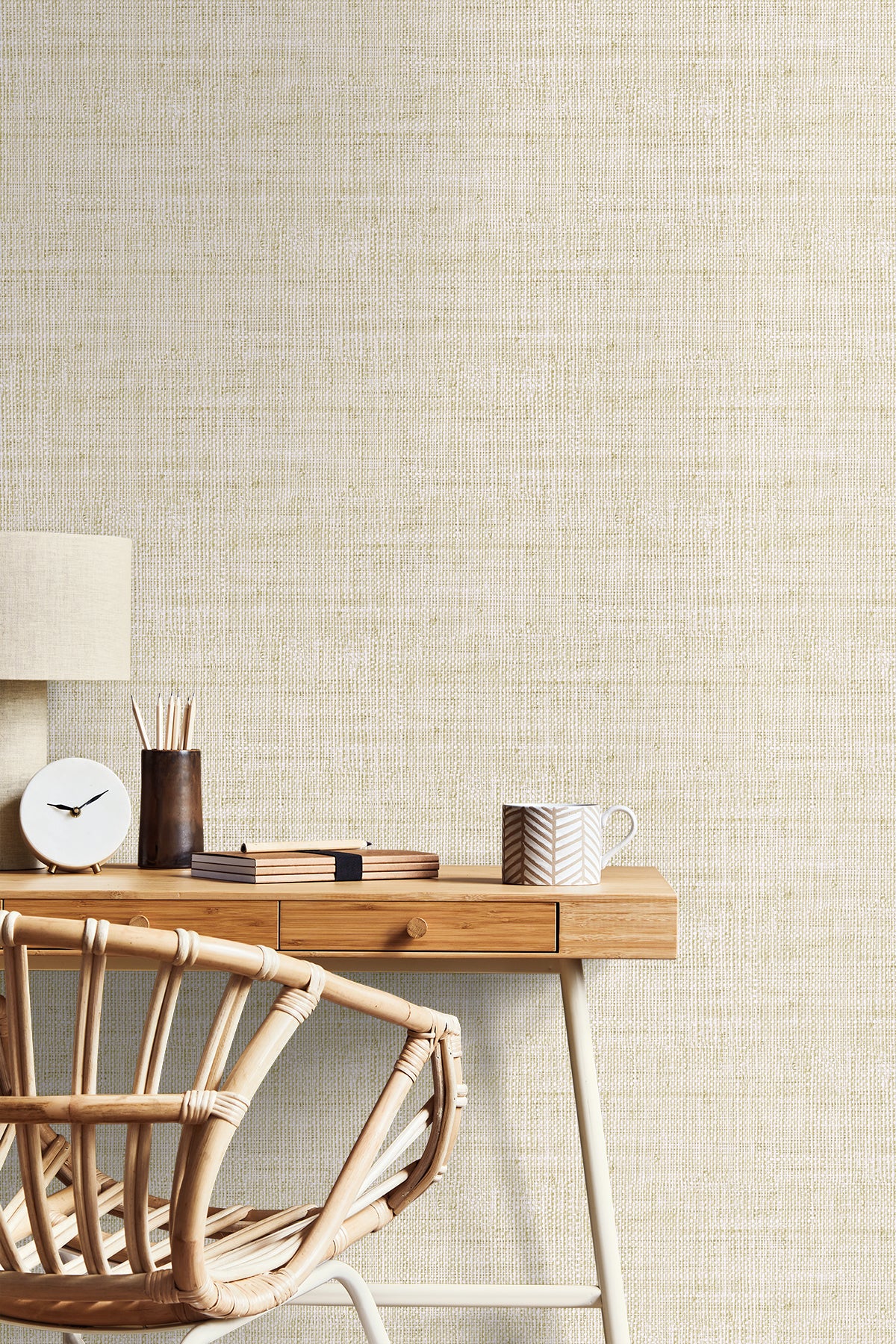 Wild Bind Ivory by Raffia Faux Weave Vinyl Wallpaper – Seabrook Designs RA40311