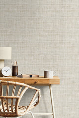 Wild Bind Foam by Raffia Faux Weave Vinyl Wallpaper – Seabrook Designs RA40313-Sample