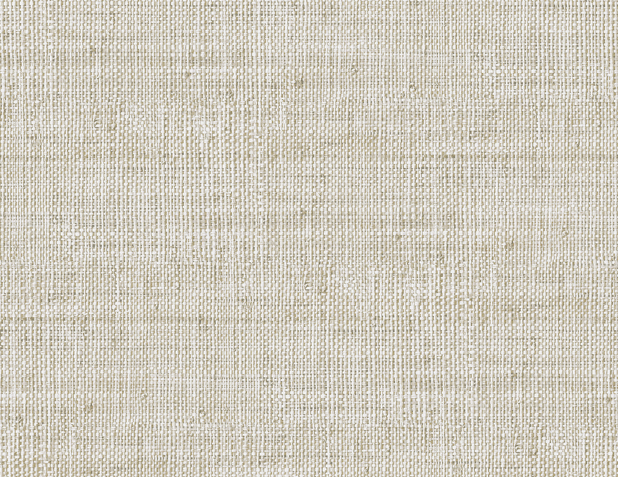 Seabrook Designs Wild Bind wallpaper in Foam with matte faux weave texture