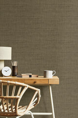Wild Bind Coffee by Raffia Faux Weave Vinyl Wallpaper – Seabrook Designs RA40316