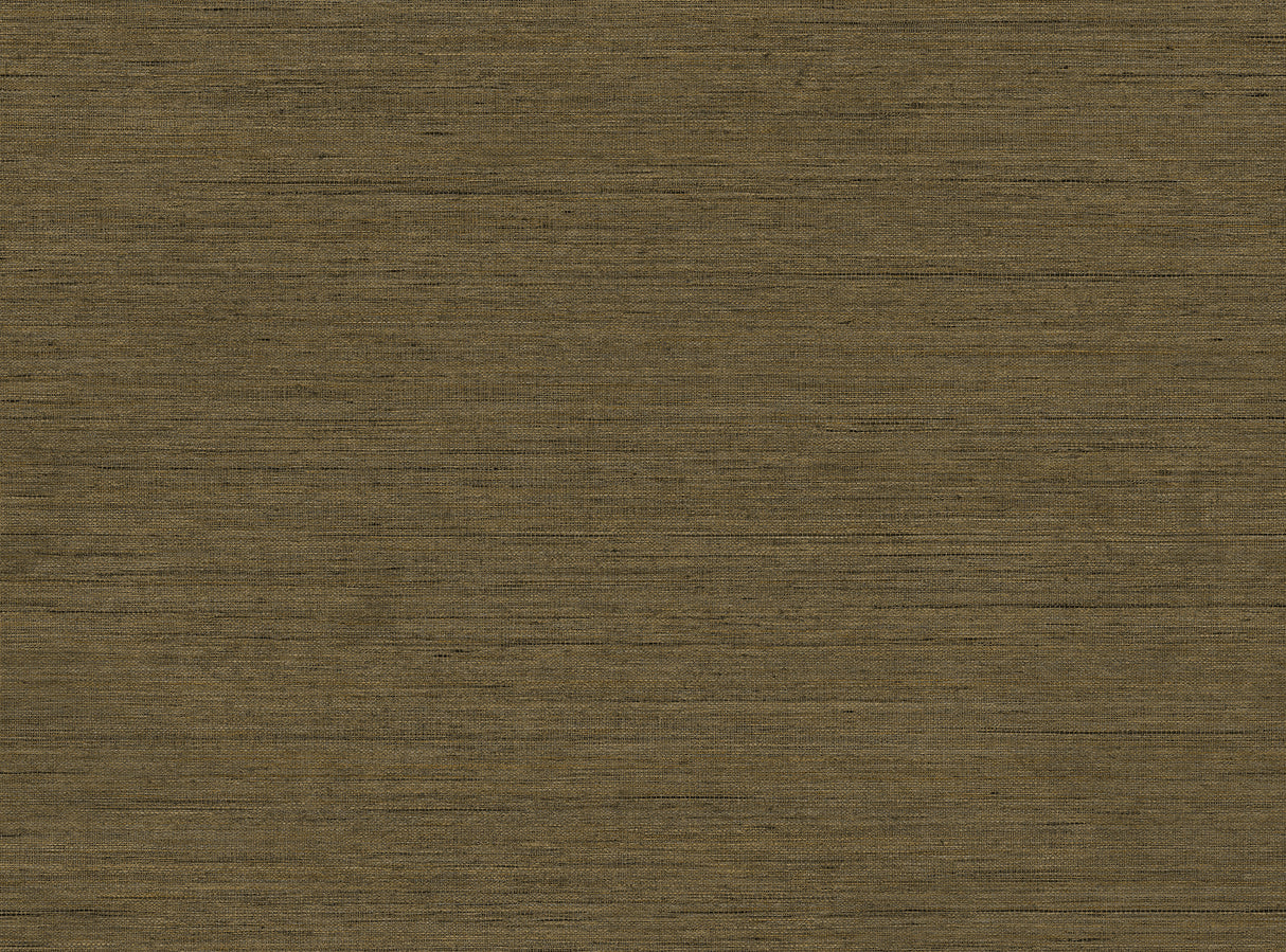 Threaded wallpaper in Chocolate, a matte faux linen texture