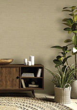 Threaded Sugared Almond by Raffia Faux Linen Textured Vinyl Wallpaper – Seabrook Designs RA40910
