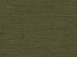 Threaded wallpaper in moss green faux linen texture