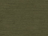 Threaded wallpaper in moss green faux linen texture