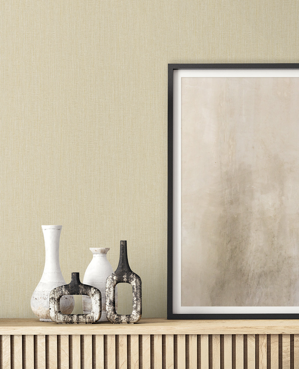 Natural Tether Almond by Raffia Textured Vinyl Wallpaper – Seabrook Designs RA41519