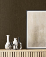 Natural Tether Coffee by Raffia Textured Vinyl Wallpaper – Seabrook Designs RA41524