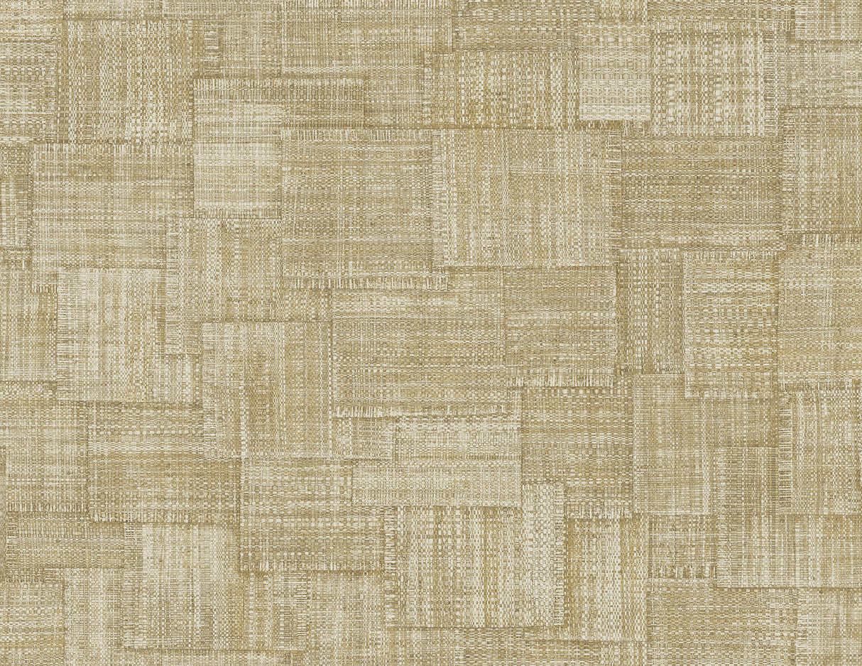 Woven Blocks wallpaper in Dune with woven block texture