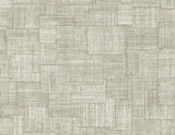 Woven Blocks wallpaper in Smoke with a matte faux-weave block texture pattern