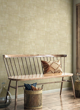 Woven Blocks Parchment by Raffia Faux Weave Vinyl Wallpaper – Seabrook Designs RA41714