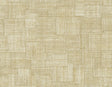 Woven Blocks wallpaper in Parchment, a matte faux weave block texture in warm beige tones.