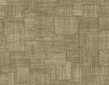 Seabrook Designs Woven Blocks wallpaper in Woodbridge, faux woven block texture in warm brown tones