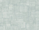 Woven Blocks wallpaper in Sky Blue featuring a woven block faux-texture pattern.