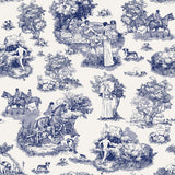 The Chase Blue Toile Peel & Stick Wallpaper - Rachel Antonoff x WallPops RAS6264