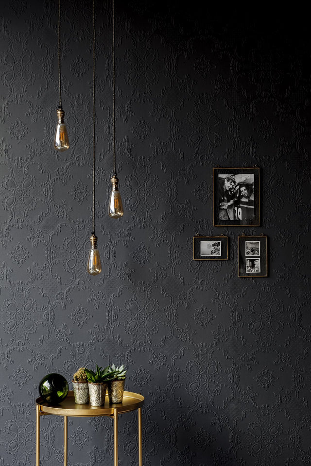 Alfred White Paintable Supaglypta Wallpaper