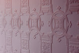 Early Victorian White Paintable Textured Vinyl Wallpaper