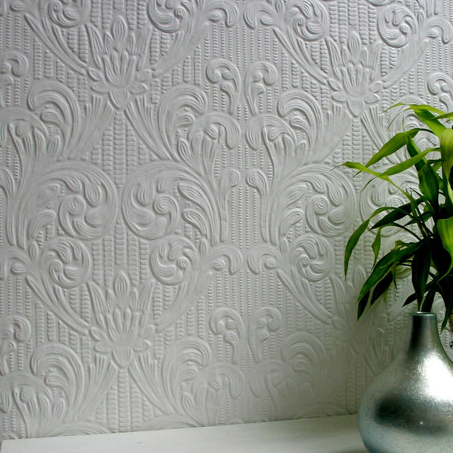 Charles White Paintable Supaglypta Wallpaper