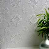 Alexander White Paintable Supaglypta Wallpaper