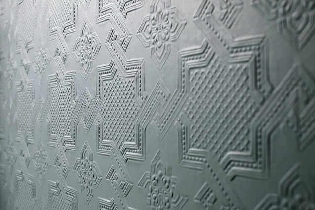 Seymour White Paintable Supaglypta Wallpaper